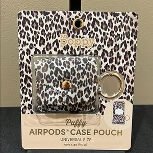 XO Poppy | Leopard Print AirPods Case Pouch